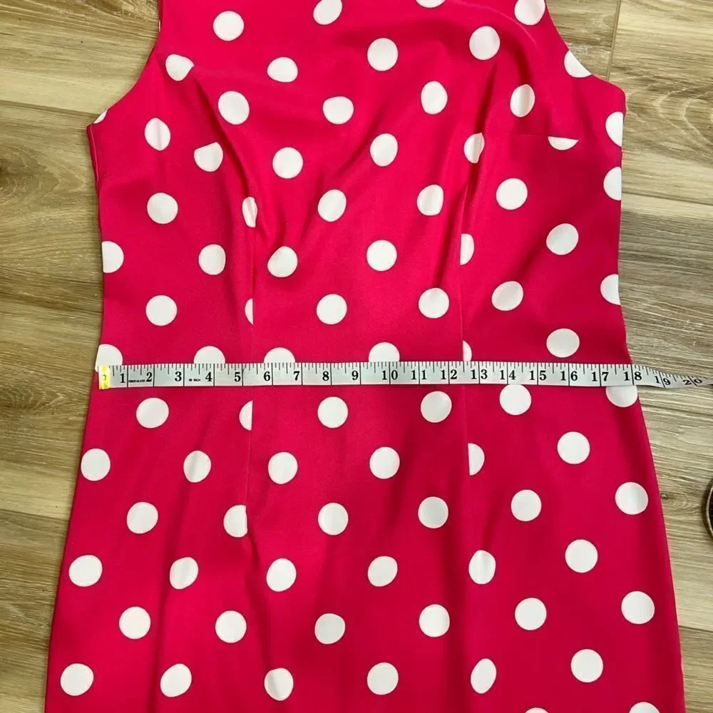 ALYX DRESS Polka Dot Sleeveless Dress Size 14 - Picture 7 of 9